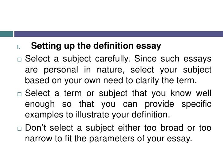 characteristics of an essay by definition